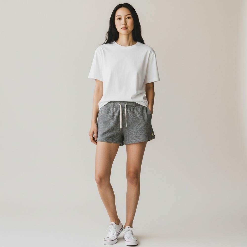 Vuori Performance Shorts Heather Grey Athletic Running Yoga Lounge Athleisure M
